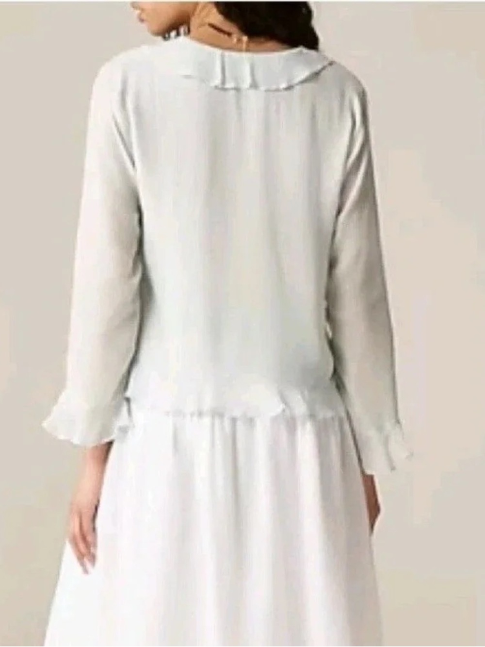 Mint Ruffle Tie-Front Blouse - Picture 6 of 7